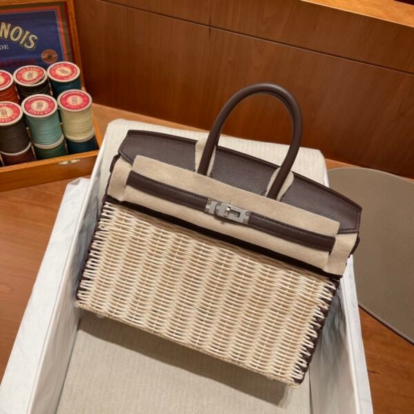 【I’m Birkin Bags】 HERMES Birkin Picnic 0G  Silvery Swift Full handmade SHW