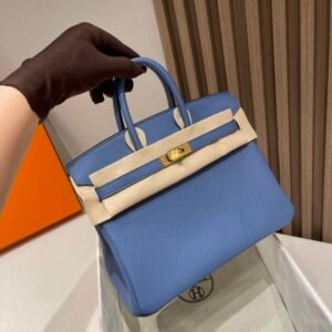 【I’m Birkin Bags】 Hermes Birkin 25CM 7E Bleu Brighton GHW Full Handmade