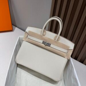 【I’m Birkin Bags】 Hermes Birkin 25CM 10 Craie SHW Full Handmade