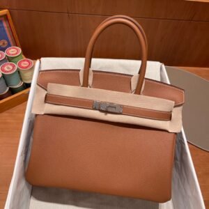 【I’m Birkin Bags】 Hermes Birkin 25cm CK37  Togo Silvery Full Handmade