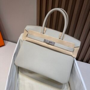 【I’m Birkin Bags】 Hermes Birkin 30CM 80 Gris Perle Dream Bag Full Handmade